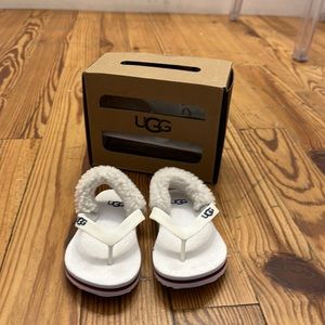 NWT! Ugg Flip Flops with Fuzzy Back Strap